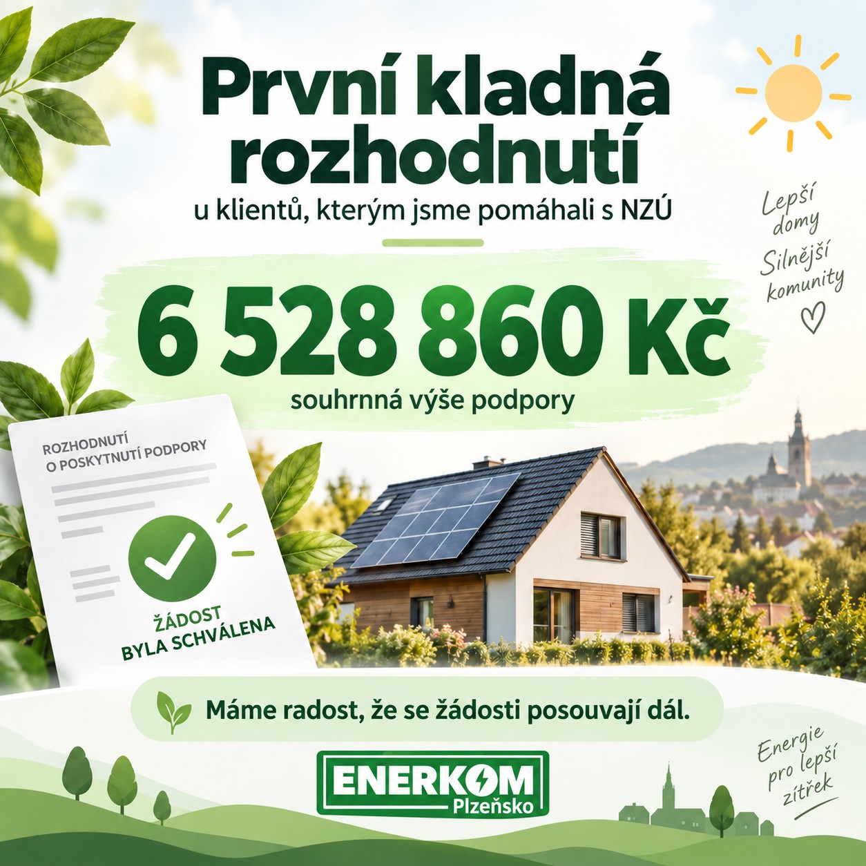 Nová zelená úsporám se rozbíhá! 💚 Více informací na Enerkom Plzeňsko 👇